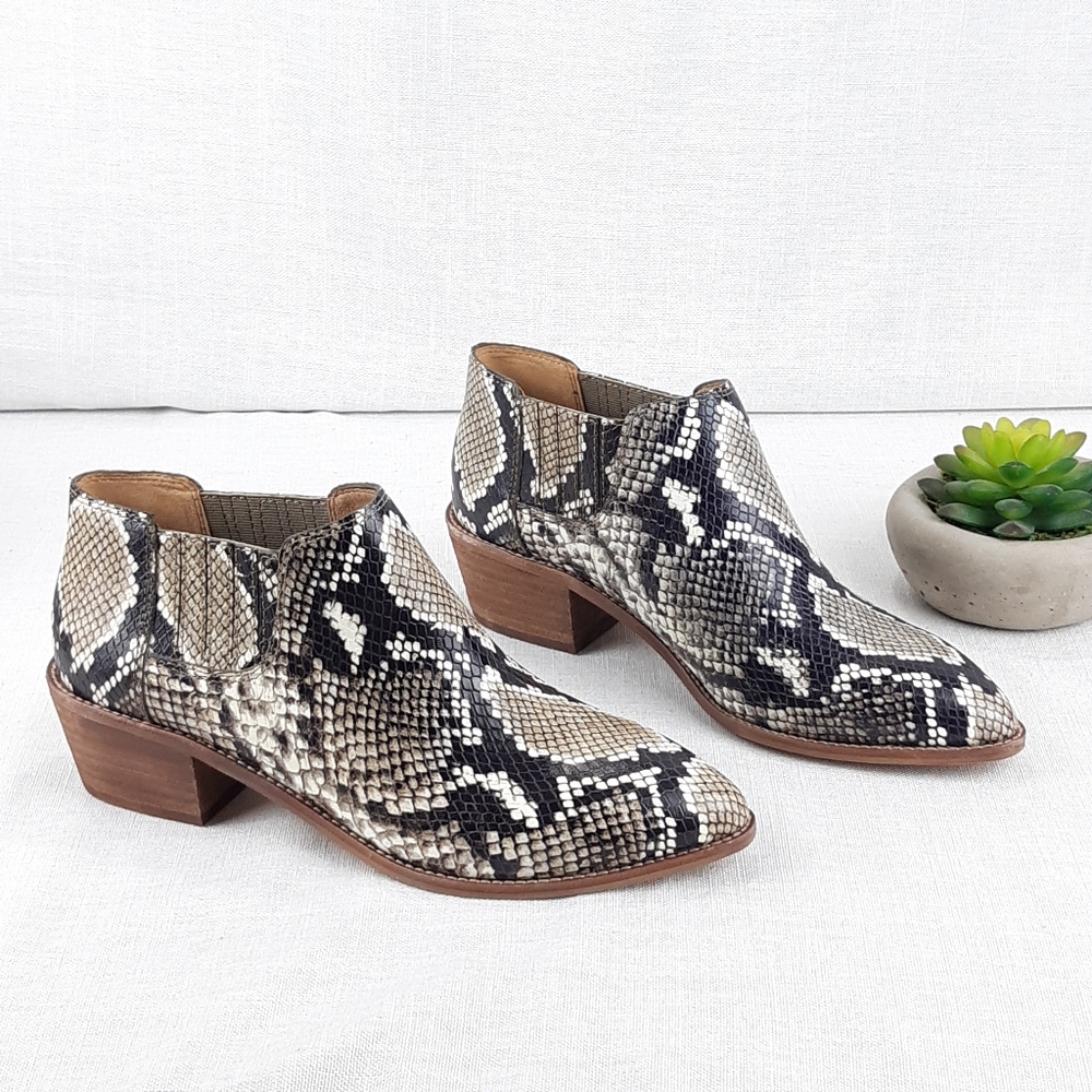 MADEWELL LOW CHELSEA BOOTS IN SNAKE EMBOSSED LEATHER - Picture 9 of 16
